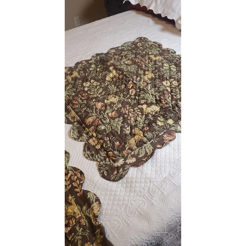 The Camille Collection 3 Euro Shams/pillow‎ covers only -26x26 Quilted Farmhouse